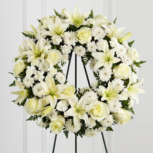 Treasured Tribute Wreath –  Thompson Country Florist, Wintersville OH