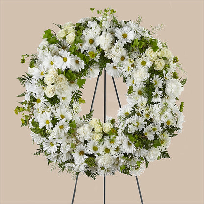 Faithful Wishes Wreath –  Thompson Country Florist, Wintersville OH