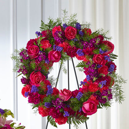 Calming Colors Wreath –  Thompson Country Florist, Wintersville OH