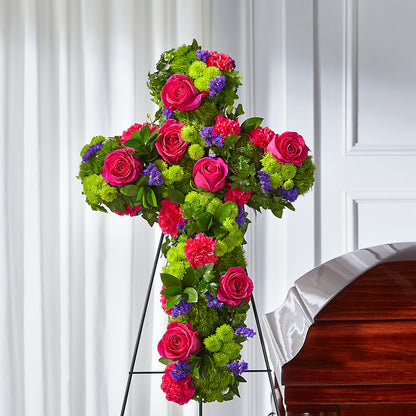 Tribute Rose Floral Cross –  Thompson Country Florist, Wintersville OH