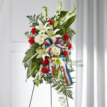 Stars of Life Standing Spray –  Thompson Country Florist, Wintersville OH
