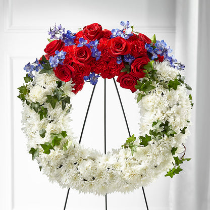 Patriotic Passion Wreath –  Thompson Country Florist, Wintersville OH