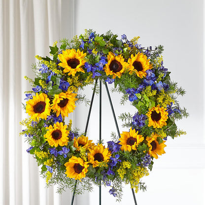 Bright Rays Wreath –  Thompson Country Florist, Wintersville OH