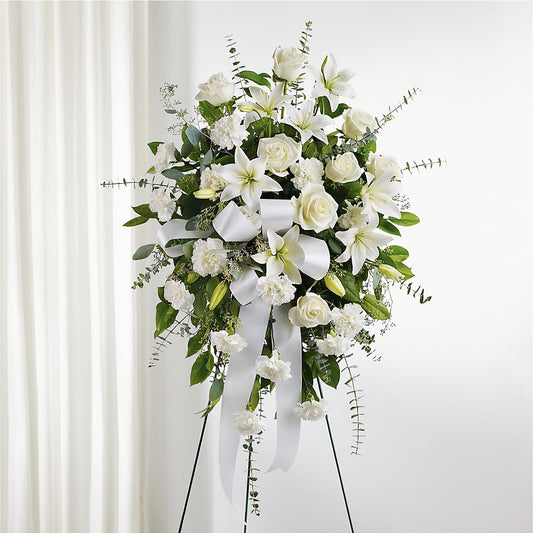 With Care Standing Spray –  Thompson Country Florist, Wintersville OH
