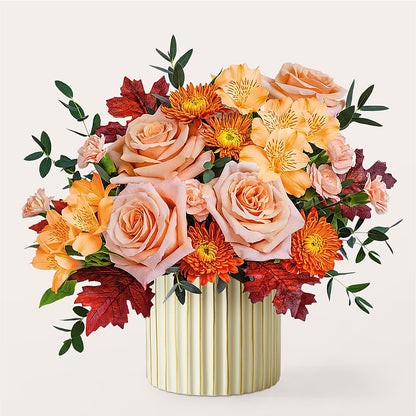 Spiced Latte Bouquet with Ivory Vase –  Thompson Country Florist, Wintersville OH