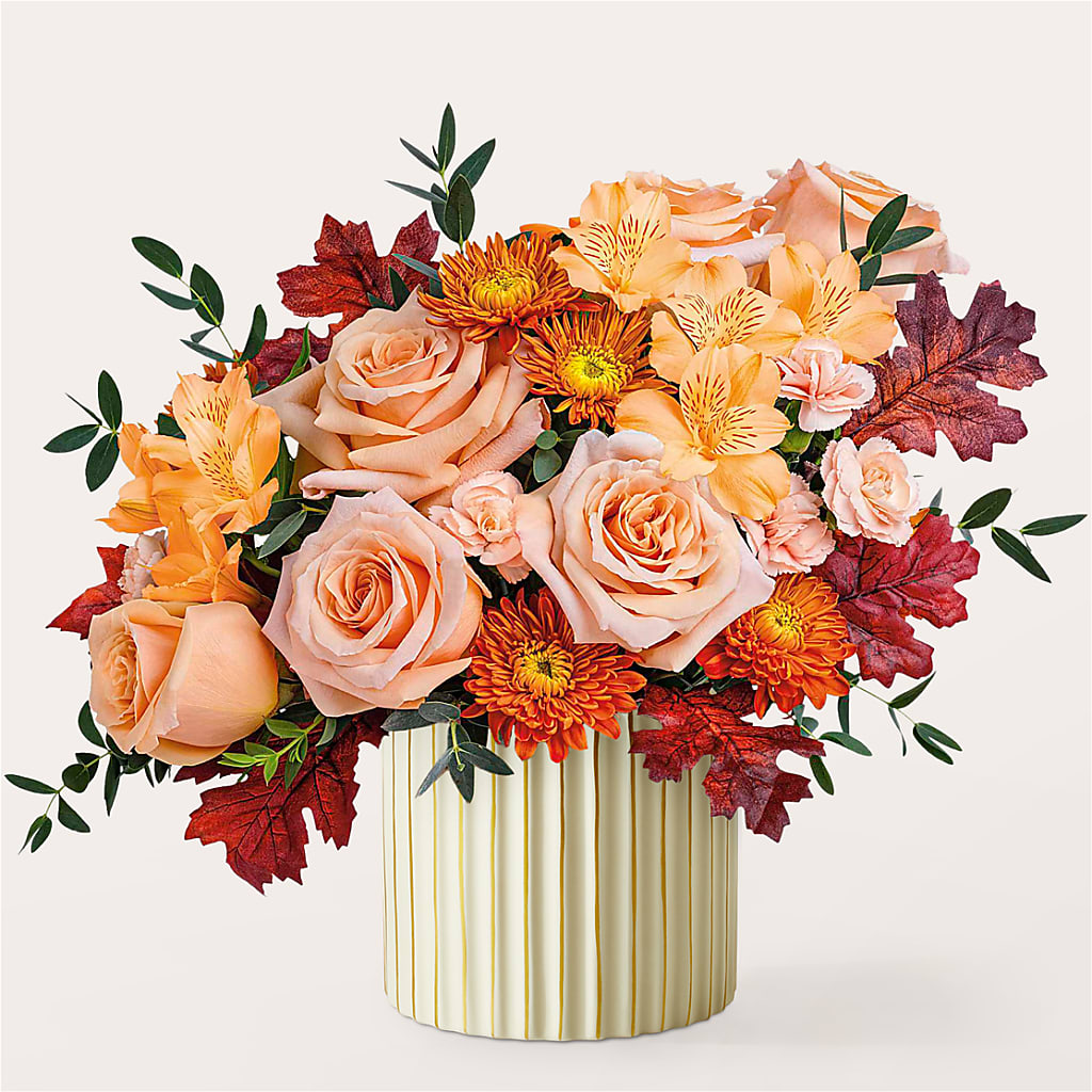 Spiced Latte Bouquet with Ivory Vase –  Thompson Country Florist, Wintersville OH