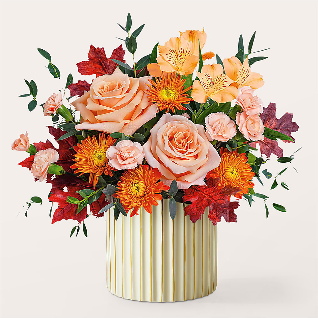 Spiced Latte Bouquet with Ivory Vase –  Thompson Country Florist, Wintersville OH