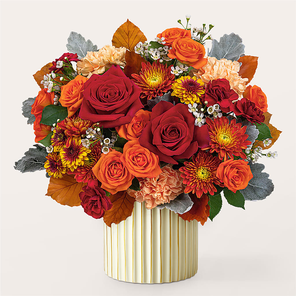 Merlot Bouquet with Ivory Vase –  Thompson Country Florist, Wintersville OH