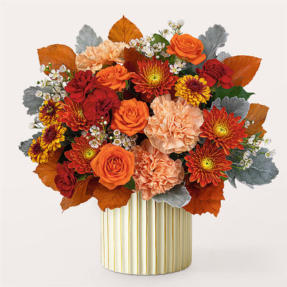 Merlot Bouquet with Ivory Vase –  Thompson Country Florist, Wintersville OH