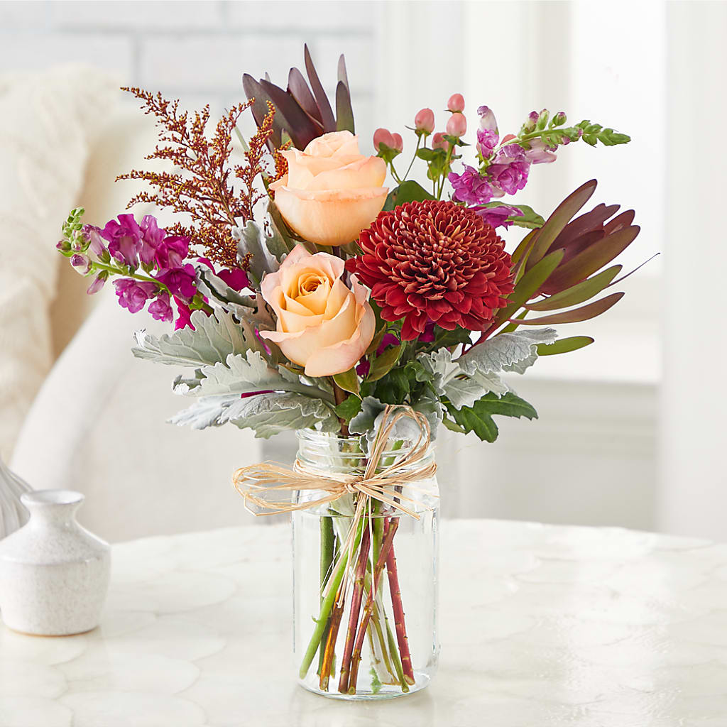 Moody Hues Bouquet –  Thompson Country Florist, Wintersville OH