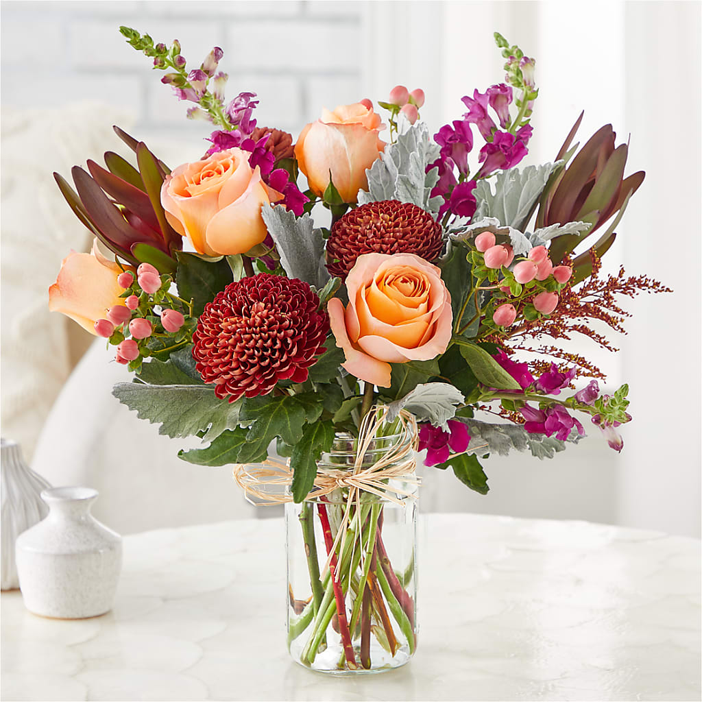 Moody Hues Bouquet –  Thompson Country Florist, Wintersville OH