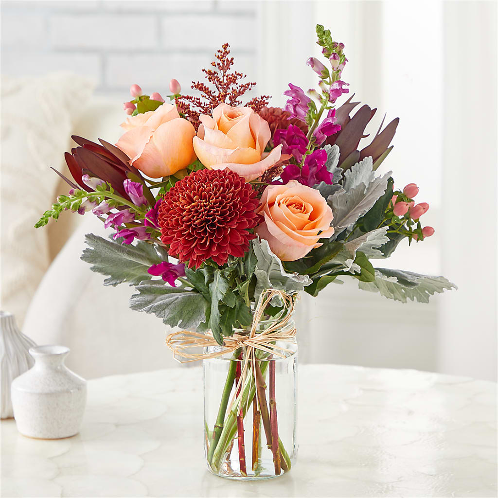 Moody Hues Bouquet –  Thompson Country Florist, Wintersville OH