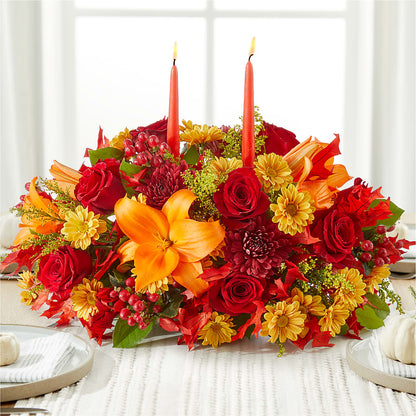 Autumn's Embrace Centerpiece –  Thompson Country Florist, Wintersville OH