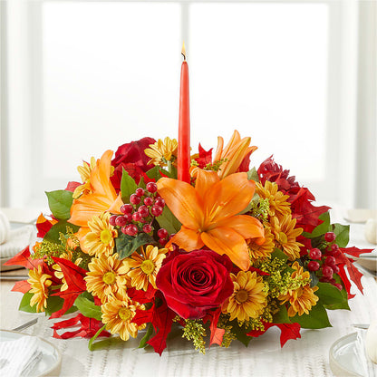 Autumn's Embrace Centerpiece –  Thompson Country Florist, Wintersville OH