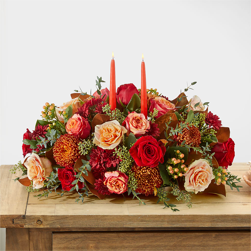 Gather Near Centerpiece –  Thompson Country Florist, Wintersville OH