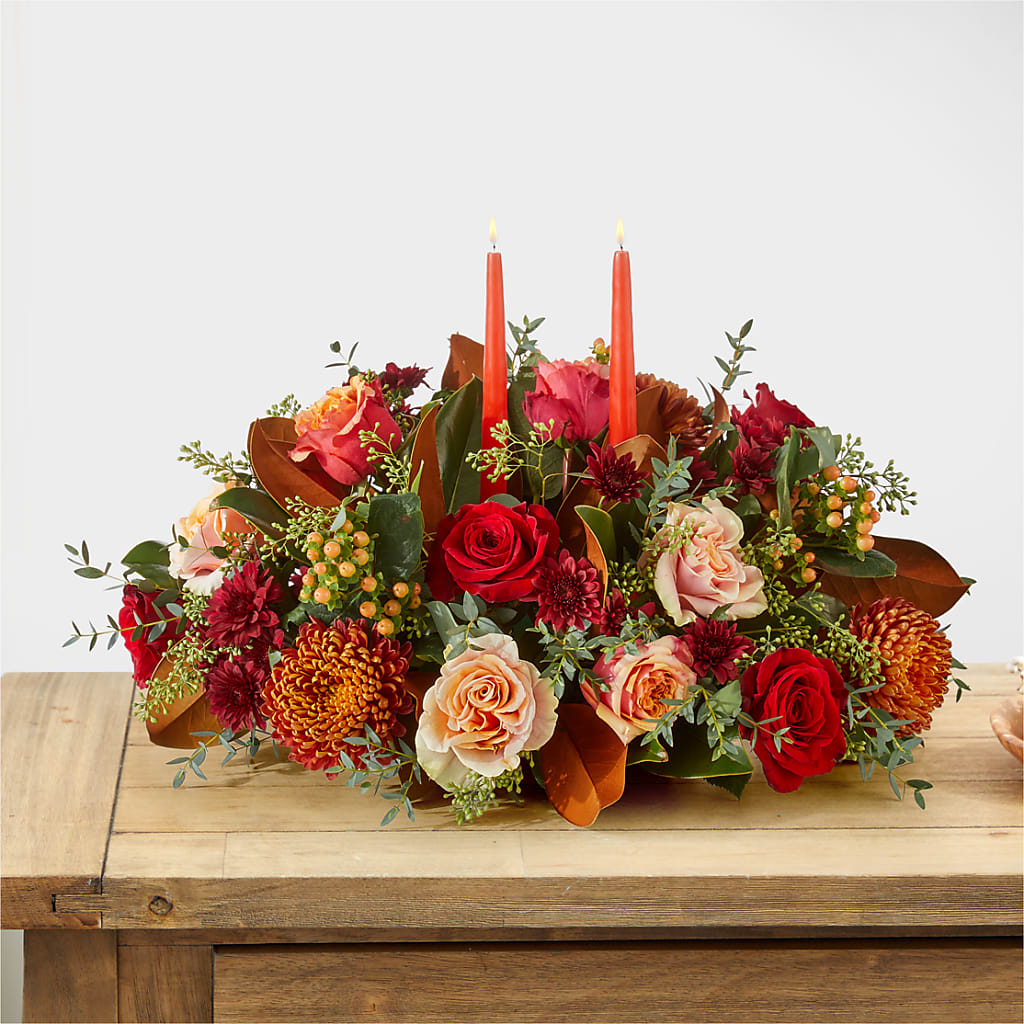 Gather Near Centerpiece –  Thompson Country Florist, Wintersville OH
