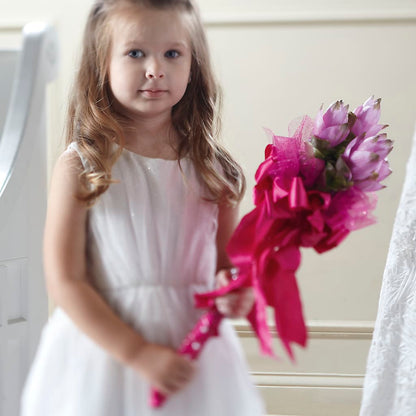 Sparkle Pink Flower Girl Bouquet –  Thompson Country Florist, Wintersville OH